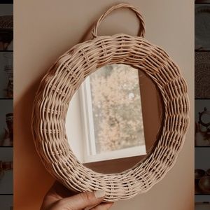Wicker mirror